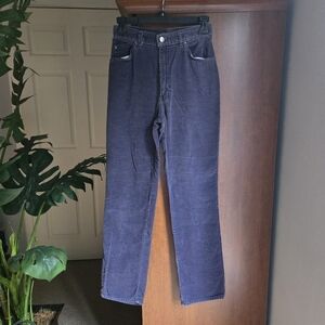 Vintage Chic Purple Corduroy Straight Leg Pants